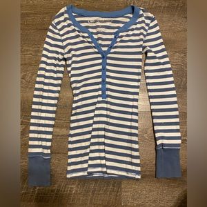 Blue and white striped aeropostale long sleeve